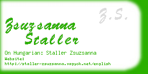 zsuzsanna staller business card